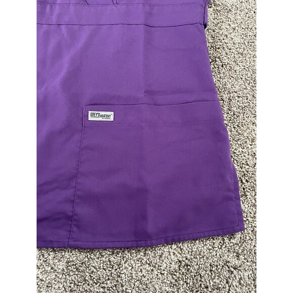 Grey’s Anatomy Scrub Top Purple 4153 Mock Wrap Women's Size Small - Picture 5 of 8